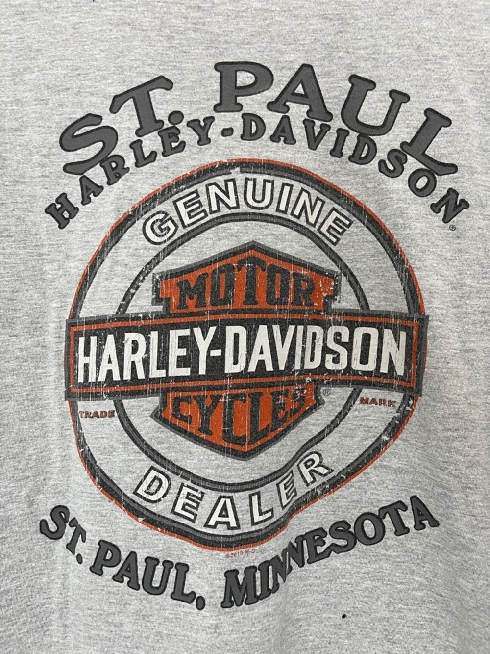 Harley-Davidson 2015 St. Paul MN Gray Long Sleeve Tee Shirt - Size Medium